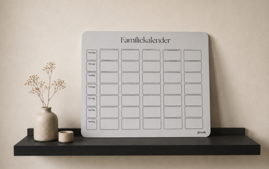 Familiekalender, som er god til autisme og planlægning